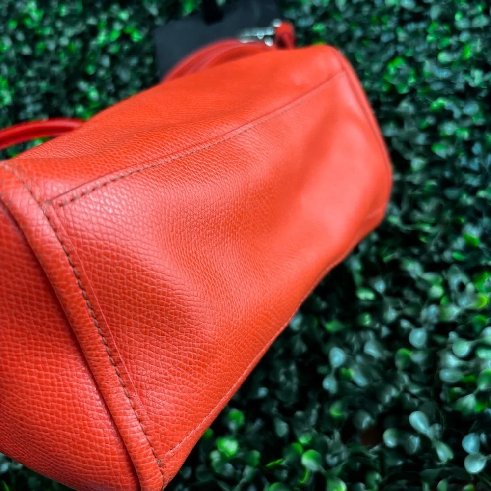 COACH MINI BENNETT SATCHEL FEATURING ORANGE PEBBLES LEATHER